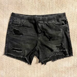 YMI Distressed Black Denim Shorts XL